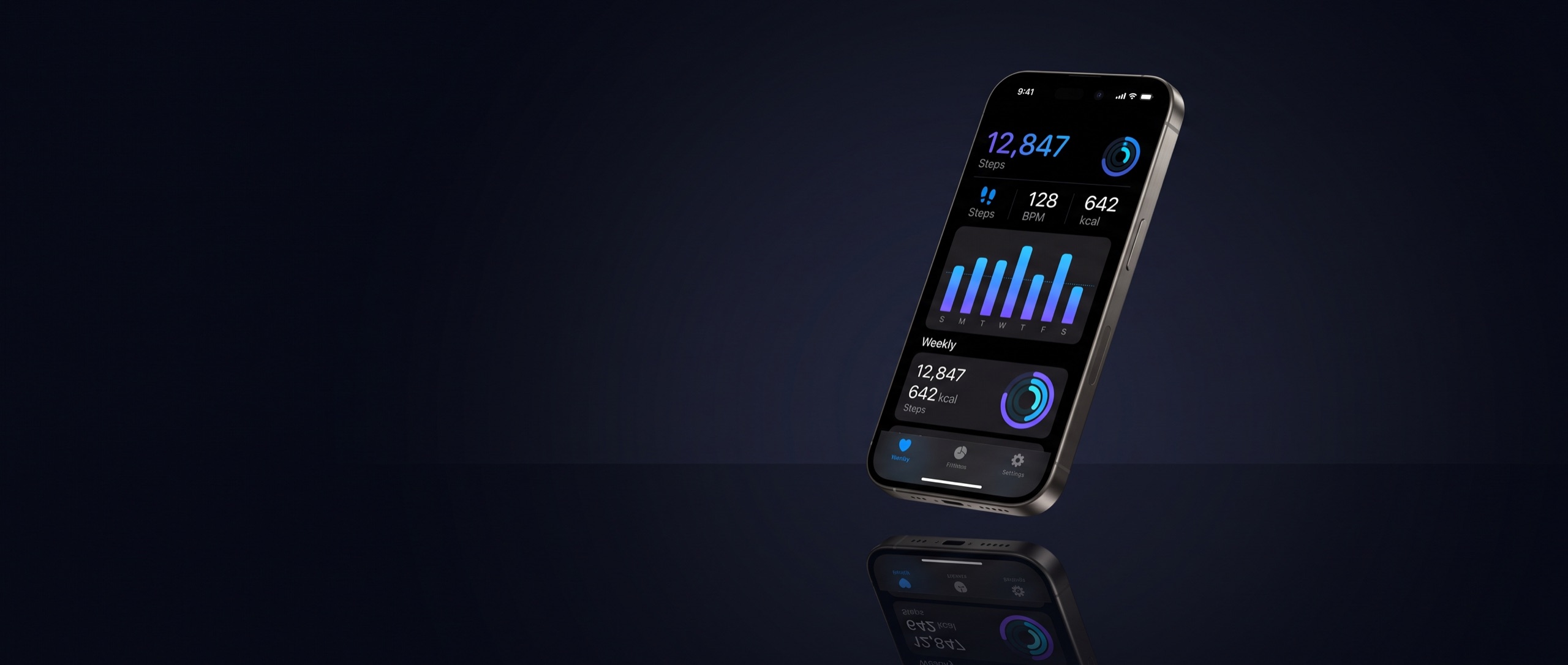 Mobile app on a smartphone